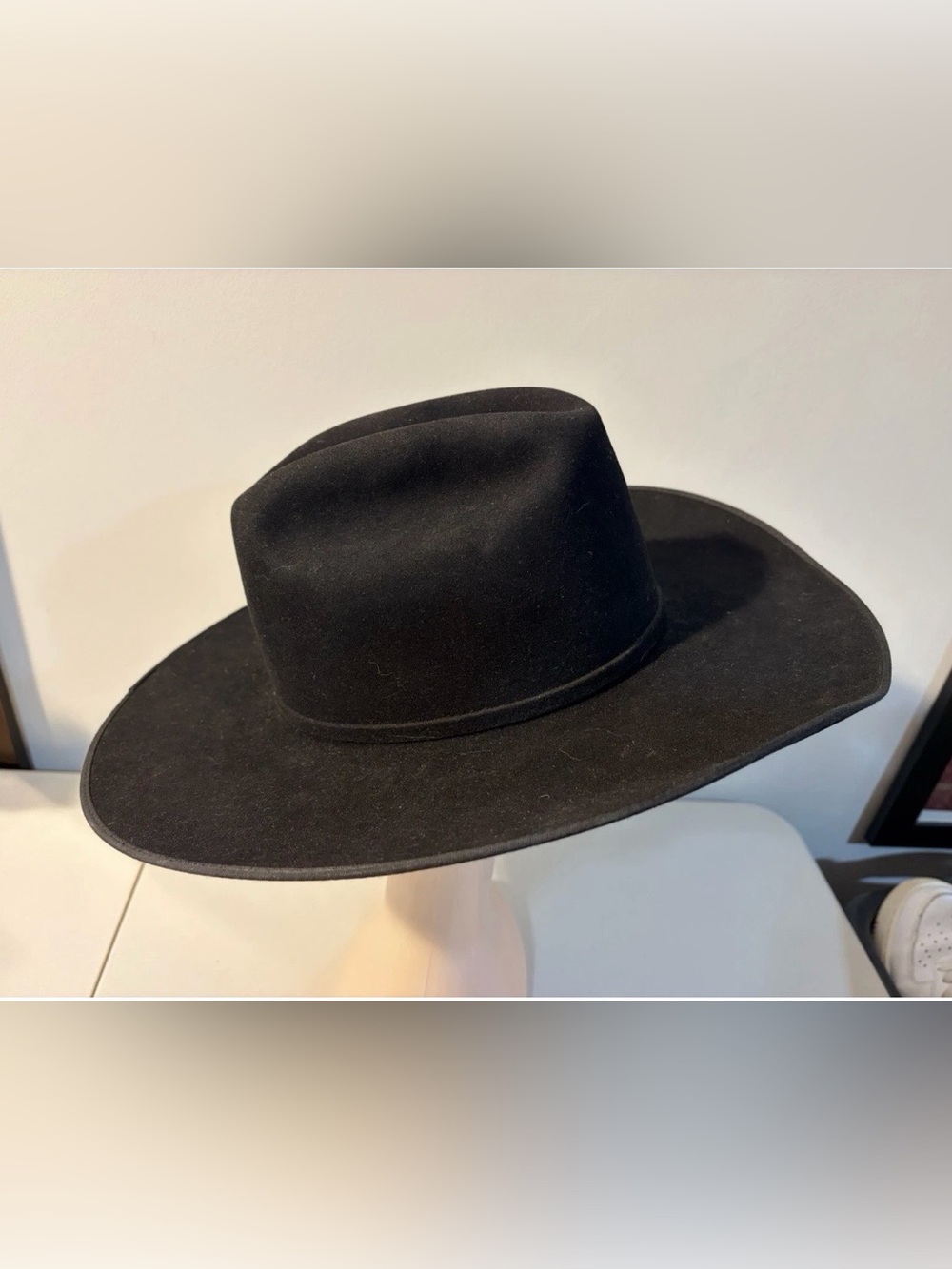Hobby Horse Classic Black Felt Western Hat with Silver Buckle - Picture 3 of 11